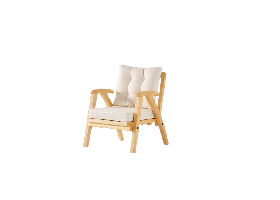 THALİA 3\'lü Doğal Bahçe Mobilyası-Beyaz Minder 3+1+1+MASA Oturma Grubu Bench ve Berjer