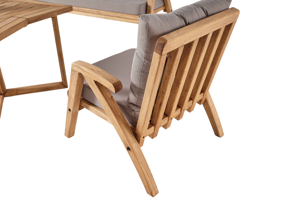 THALİA 3\'lü Kahve Bahçe Mobilyası-Antrasit Minder 3+1+1+MASA Oturma Grubu Bench ve Berjer