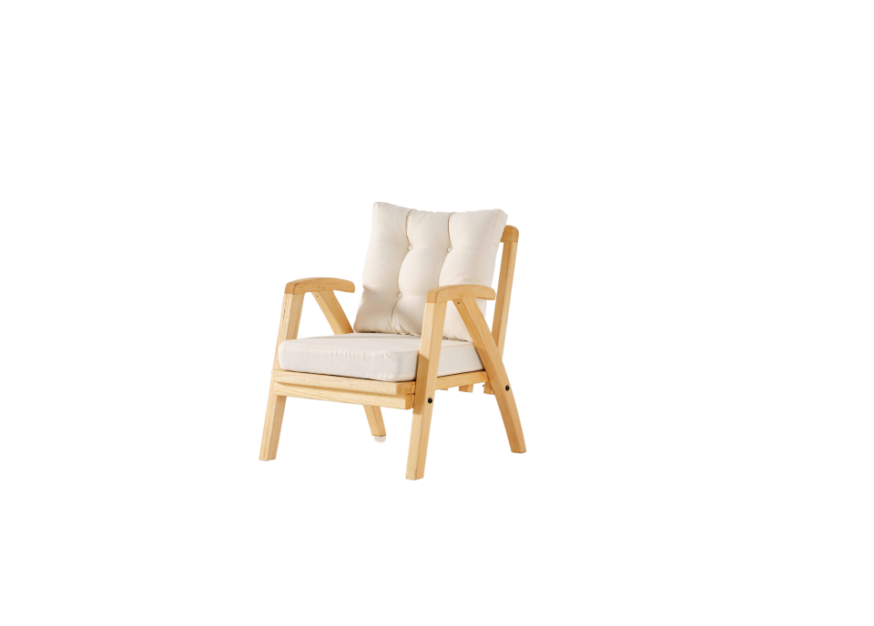 THALİA 2\'lü Doğal Bahçe Mobilyası-Beyaz Minder 2+1+1+MASA Oturma Grubu Bench ve Berjer