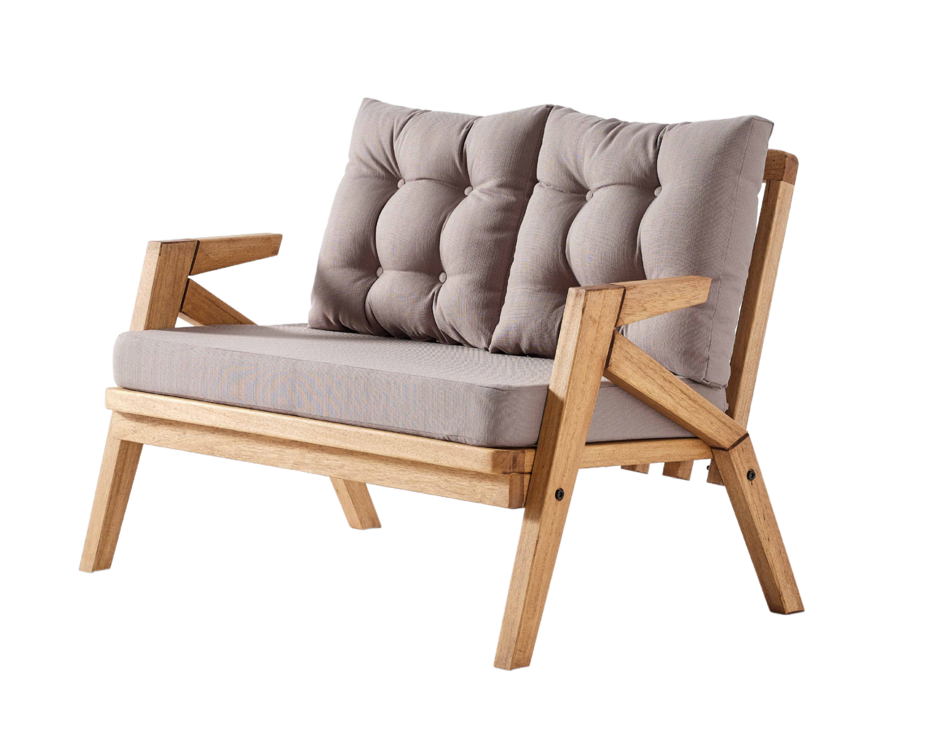 LİORA 2\'li Kahve Bahçe Mobilyası-Antrasit Minder 2+1+1+MASA Oturma Grubu Bench ve Berjer