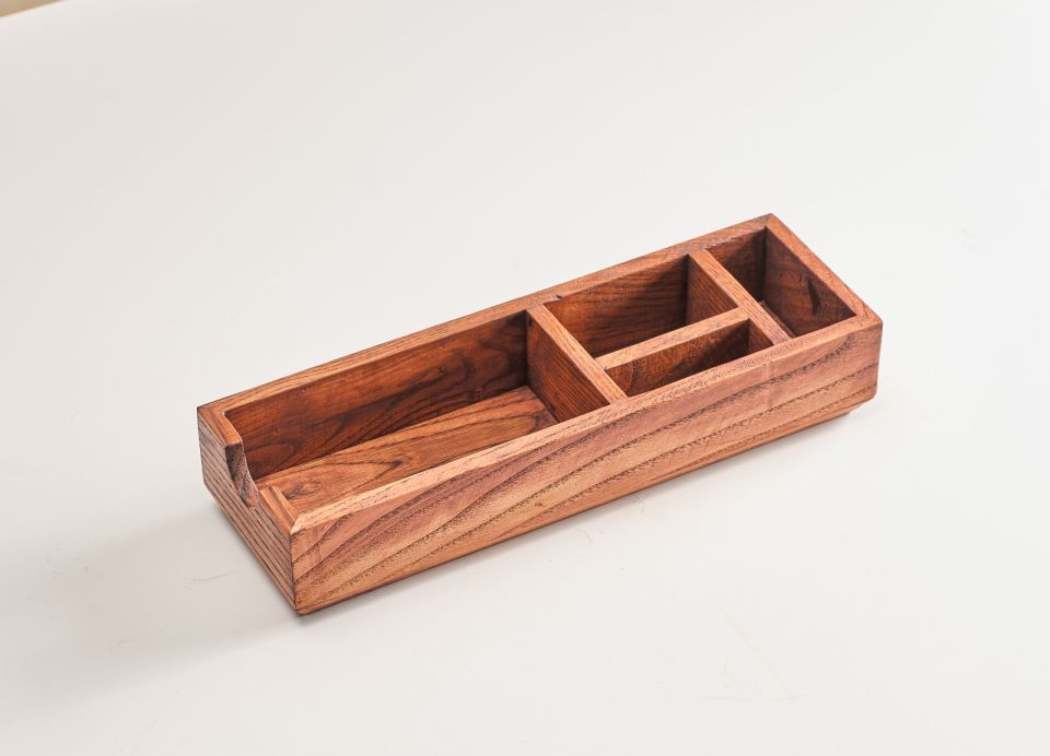 Ahşap Çok Amaçlı Sunum ve Düzenleyici- 4 bölmeli Kiraz